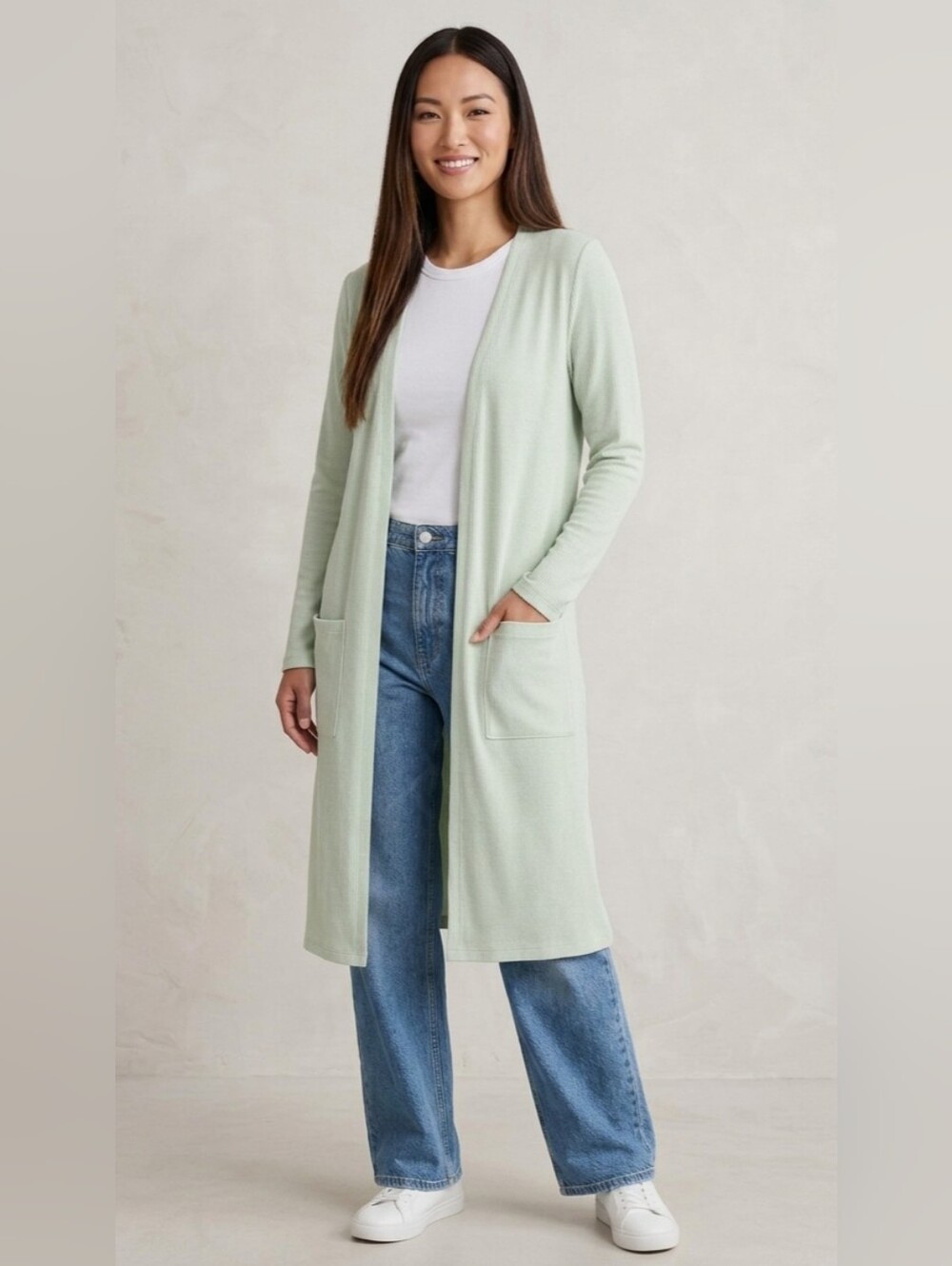 5 For $25✨️Turquoise Green Blue Cardian Open Long Sweater Womens Medium/Large